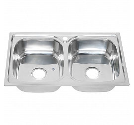 Мойка кухонная Melana MLN-8148S 81 см 0.6 мм врезная