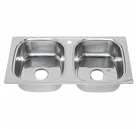 Мойка кухонная Melana MLN-8747S 87 см 0.6 мм врезная