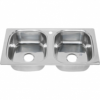 Мойка кухонная Melana MLN-8747S 87 см 0.6 мм врезная