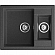 Мойка кухонная GranFest Quadro 610K 61 см графит