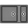 Мойка кухонная GranFest Level 760K 76 см графит
