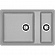 Мойка кухонная GranFest Level 760K 76 см серый