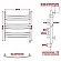 Полотенцесушитель электрический Ника Arc ЛД (г2) L 80х60 см 9 перекладин
