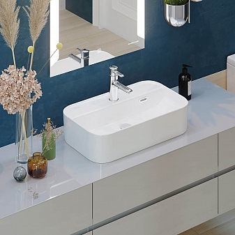 Умывальник Sanita Luxe Infinity Shelf WB.CT/Infinity/60-C.Shelf/WHT.G/S1 60 см