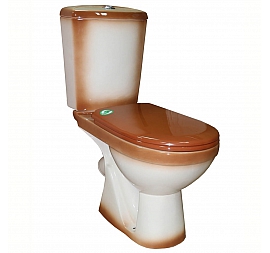 Унитаз-компакт Rosa Комфорт коричневый