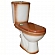 Унитаз-компакт Rosa Комфорт коричневый