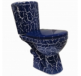 Унитаз-компакт Rosa Комфорт синий кракелюр