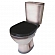 Унитаз-компакт Rosa Соло чёрный