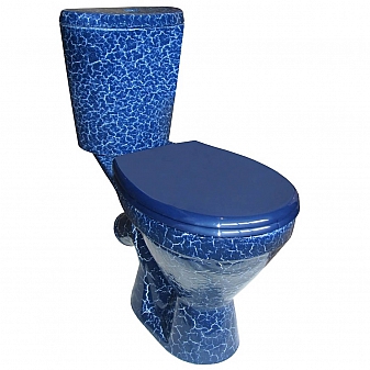 Унитаз-компакт Rosa Элегант синий кракелюр