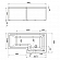 Акриловая ванна Marka One Linea 165x85 см правая