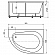 Акриловая ванна Акватек Вирго 150х100 см правая
